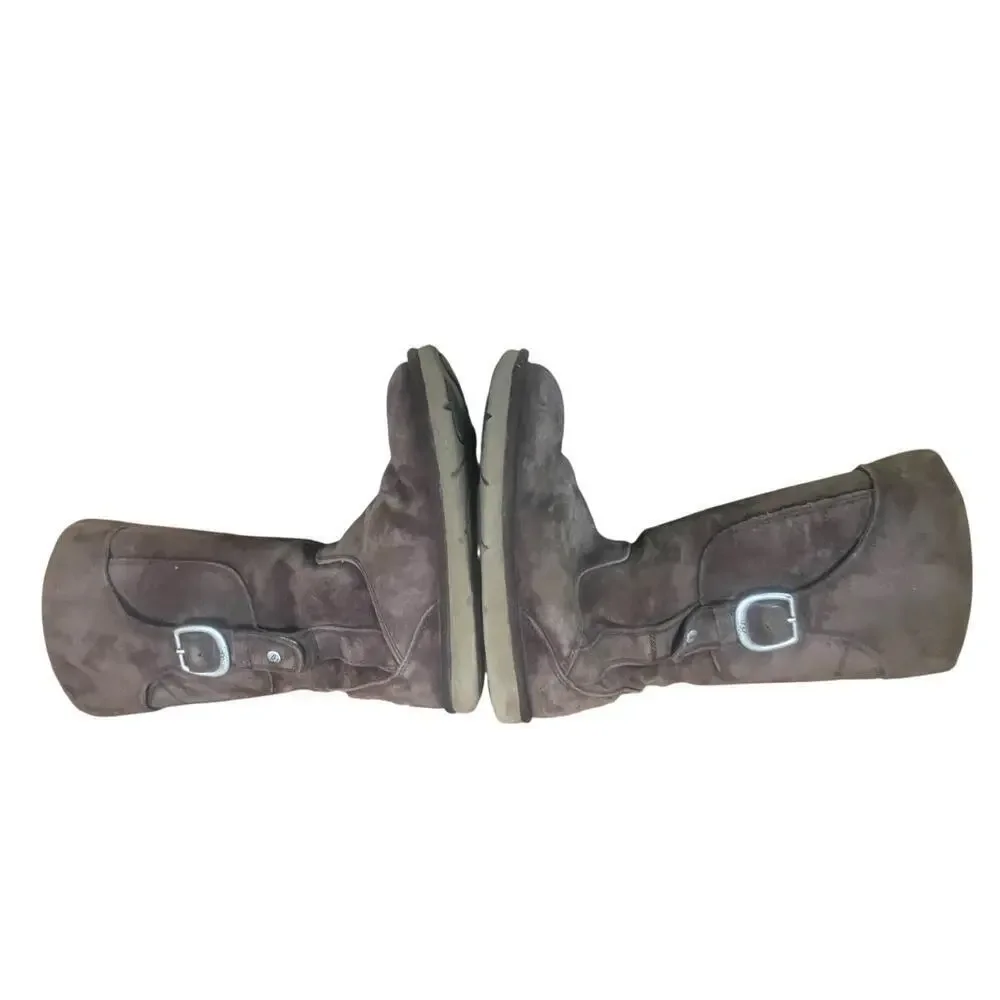 UGG Australia Women's Brown Suede Cargo III Mid Calf Boots